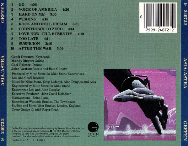 Asia (2) - Astra (CD) | Excellent (EX) Excellent (EX)-