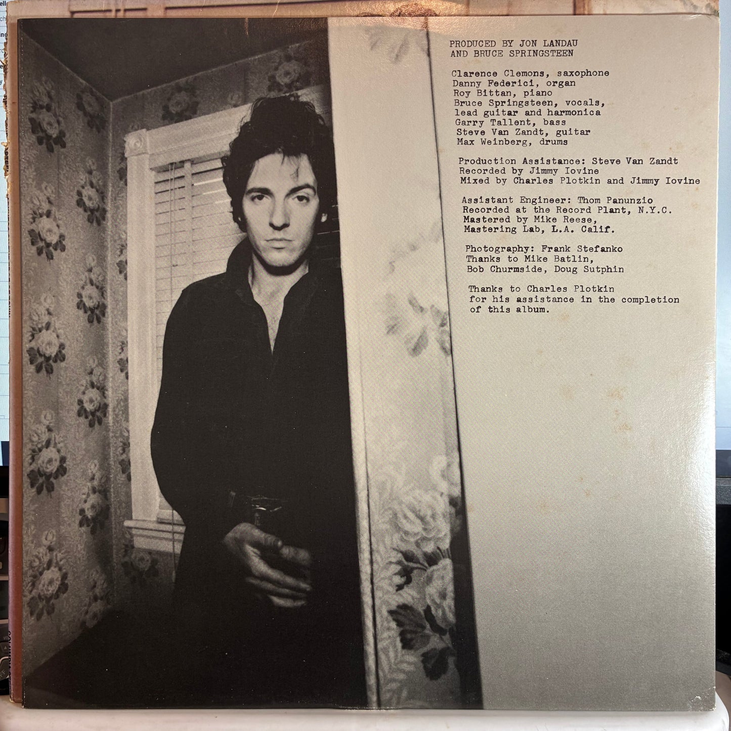 Bruce Springsteen - Darkness On The Edge Of Town (VINYL) | Excellent (EX) Very Good Plus (VG+)--