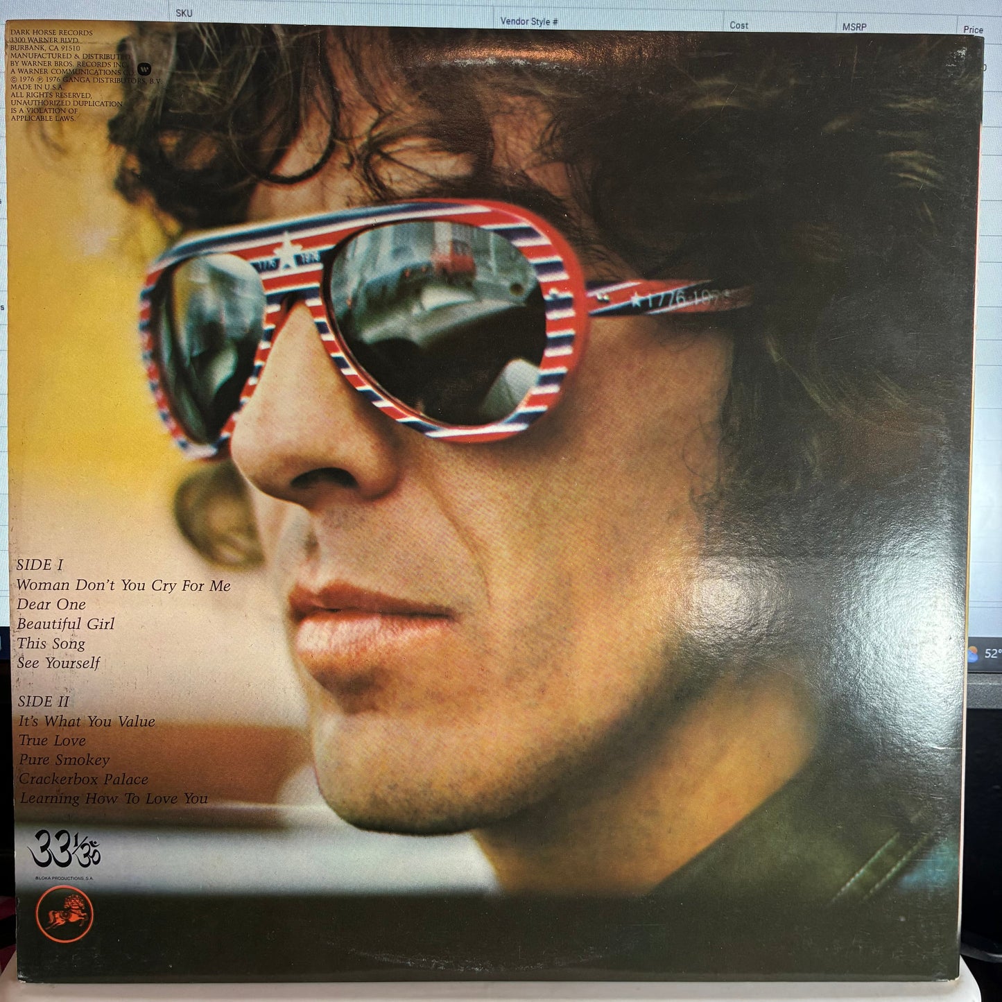 George Harrison - Thirty Three & 1/3 (VINYL) | Excellent (EX) Excellent (EX)--