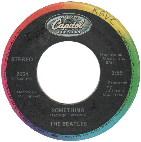The Beatles - Something / Come Together (7" VINYL) | Excellent (EX) Very Good Plus (VG+)--