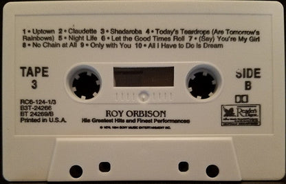 Roy Orbison - His Greatest Hits And Finest Performances (3x CASSETTE) | Excellent (EX) Excellent (EX)--