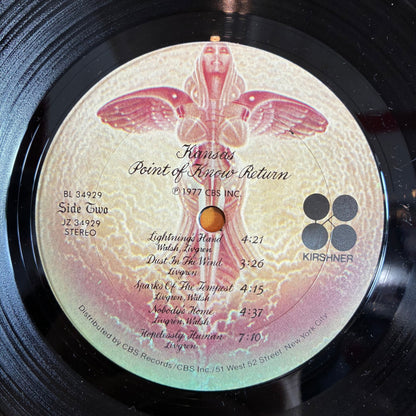Kansas (2) - Point Of Know Return (VINYL LP Kirshner ‎– JZ 34929) | USED Excellent (EX) Excellent+ (EX+)-