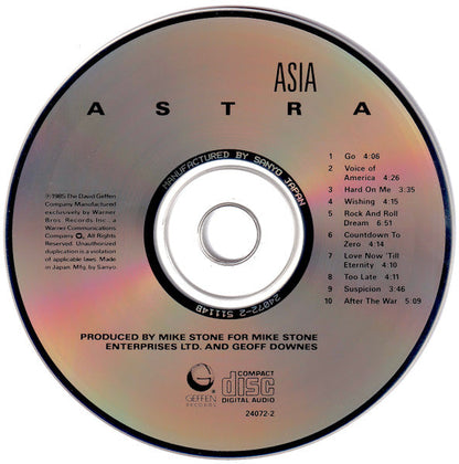 Asia (2) - Astra (CD) | Excellent (EX) Excellent (EX)-