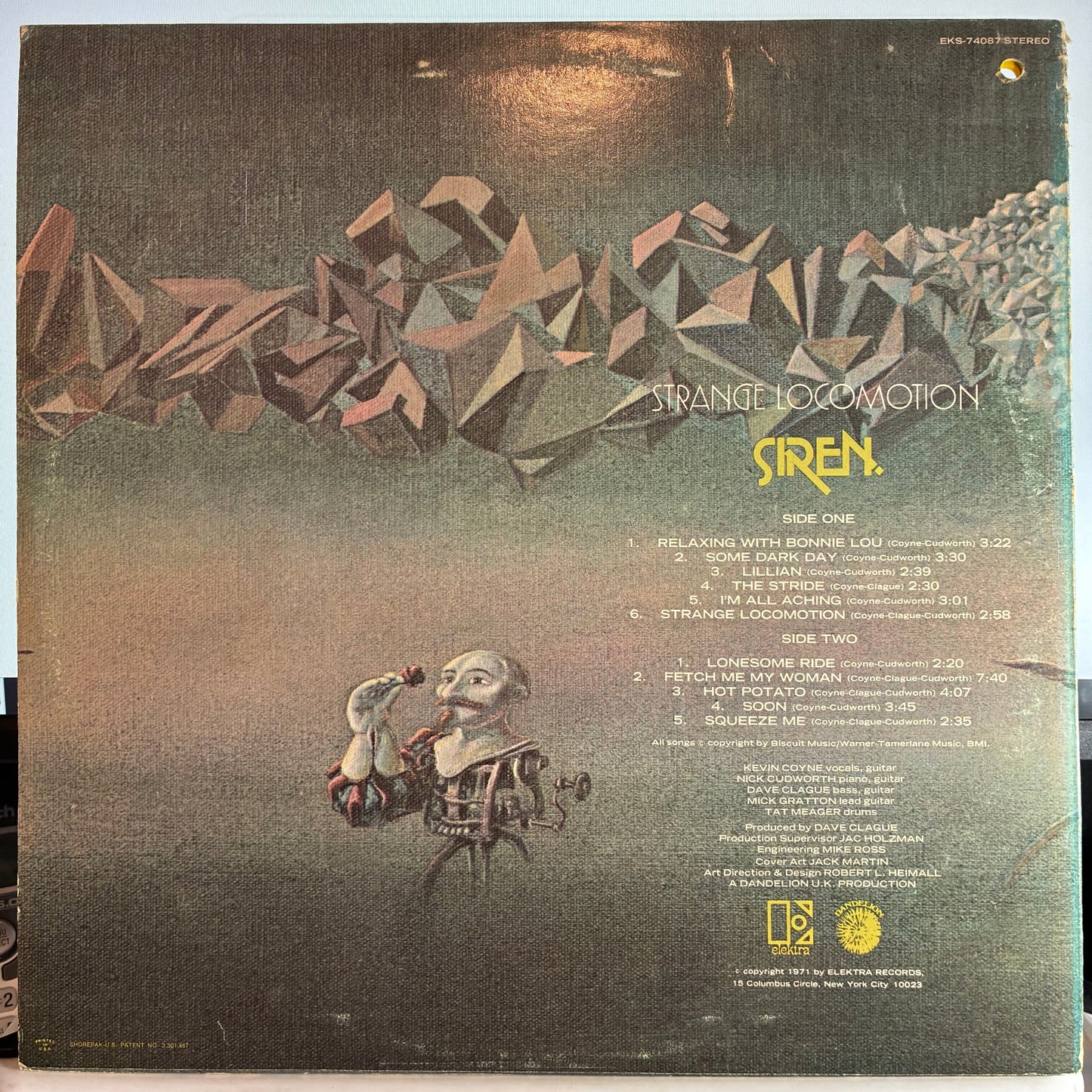 Siren (13) - Strange Locomotion (VINYL) | Excellent (EX) Very Good Plus (VG+)--