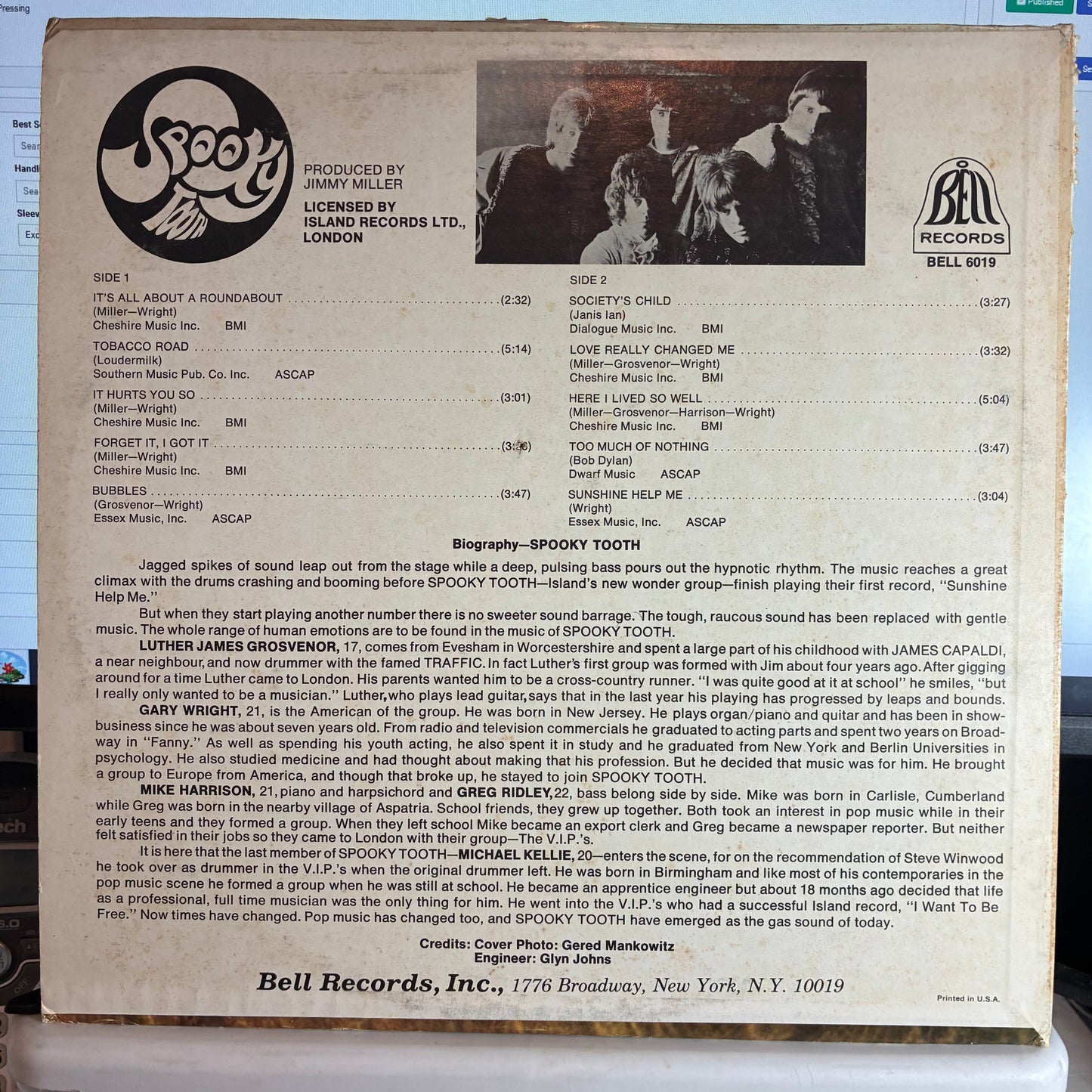 Spooky Tooth - Spooky Tooth (VINYL) | Excellent (EX) Excellent (EX)-
