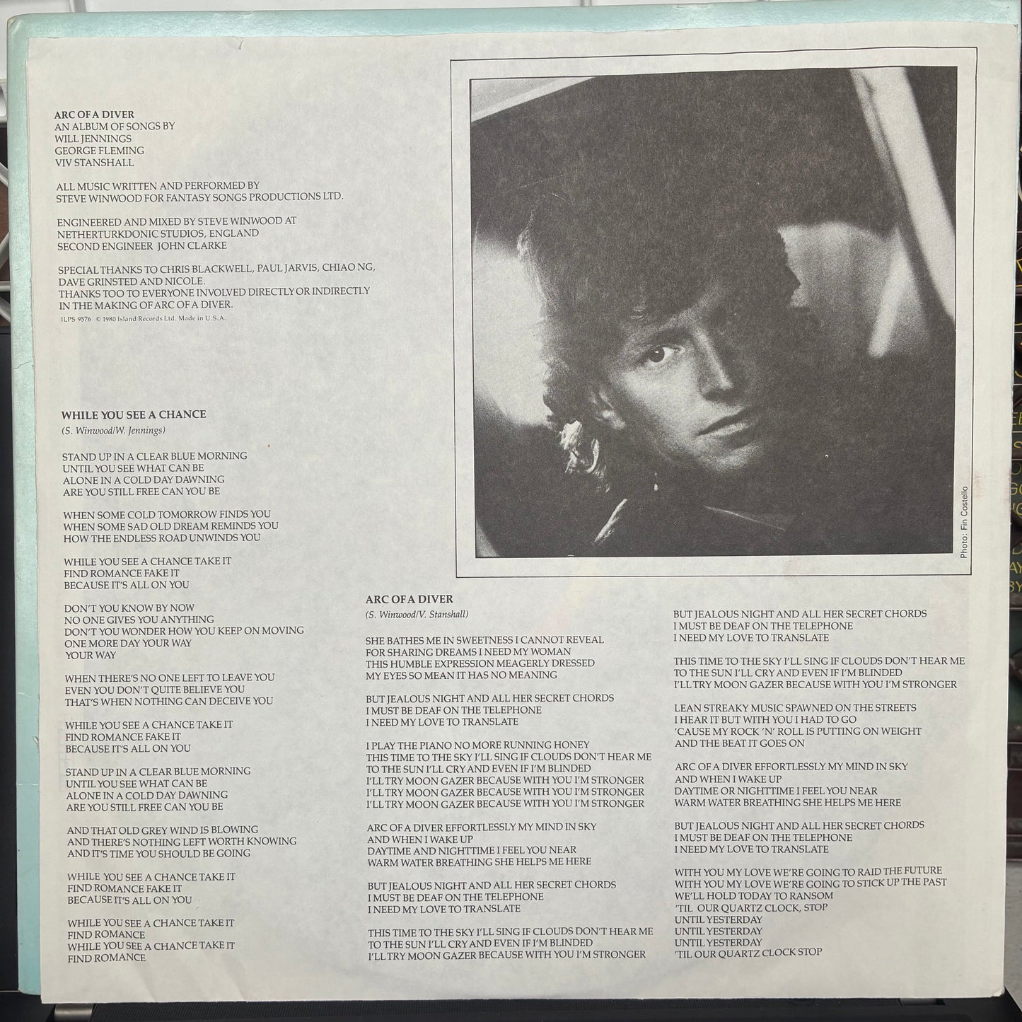 Steve Winwood - Arc Of A Diver (VINYL) | Excellent (EX) Excellent (EX)-