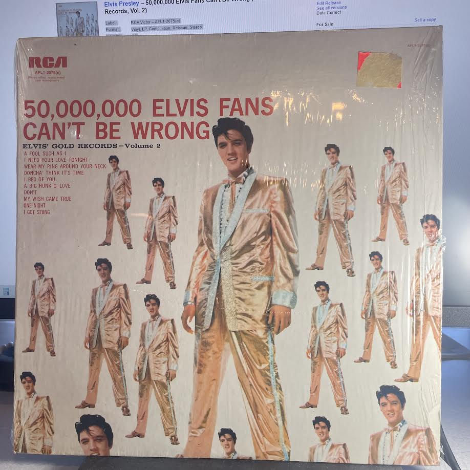 Elvis Presley - 50,000,000 Elvis Fans Can't Be Wrong (Elvis' Gold Records, Vol. 2) (VINYL) | Excellent (EX) Near Mint (NM)--