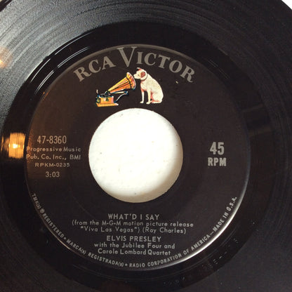 Elvis Presley - Viva Las Vegas / What'd I Say (7" VINYL) | Excellent (EX) Excellent (EX)--