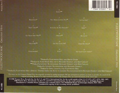 Fleetwood Mac - Greatest Hits (CD CANADA) | Excellent (EX)--