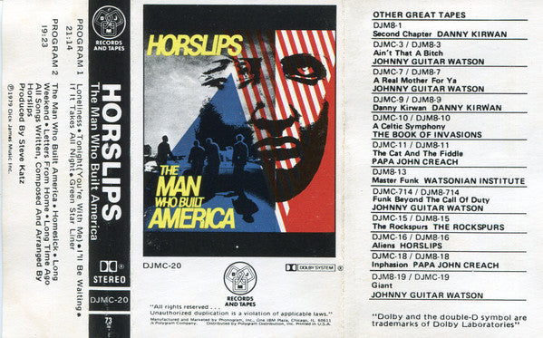 Horslips - The Man Who Built America (CASETTE) | Excellent (EX) Near Mint (NM)--