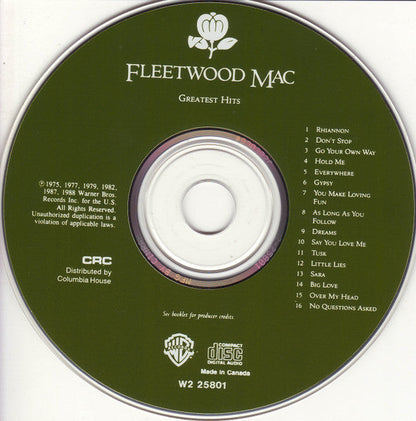 Fleetwood Mac - Greatest Hits (CD CANADA) | Excellent (EX)--