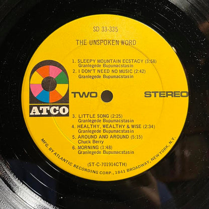 The Unspoken Word - The Unspoken Word (VINYL) | Excellent (EX) Very Good Plus Plus (VG++)--