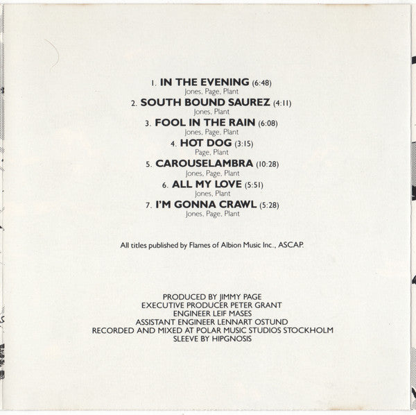 Led Zeppelin - In Through The Out Door (cd) | Excellent (EX) Near Mint (NM)--