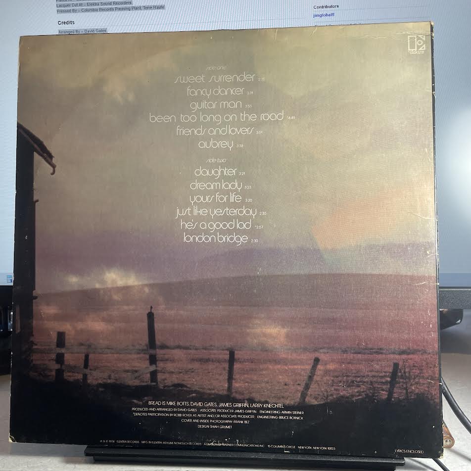 Bread - The Best Of Bread/Volume Two (VINYL) | Excellent (EX) Excellent (EX)--