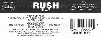Rush - Signals (CASSETTE) | Excellent (EX) Excellent (EX)--