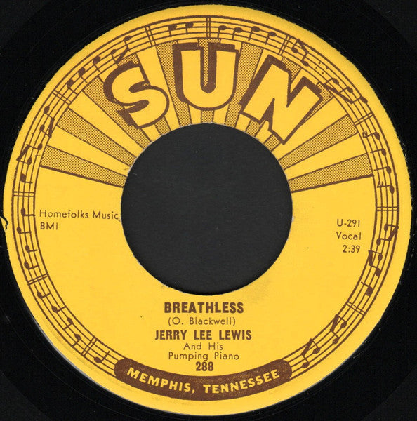 Jerry Lee Lewis - Breathless (7" VINYL) | Excellent (EX) Generic--
