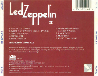 Led Zeppelin - Led Zeppelin II (CD) | Excellent (EX)--