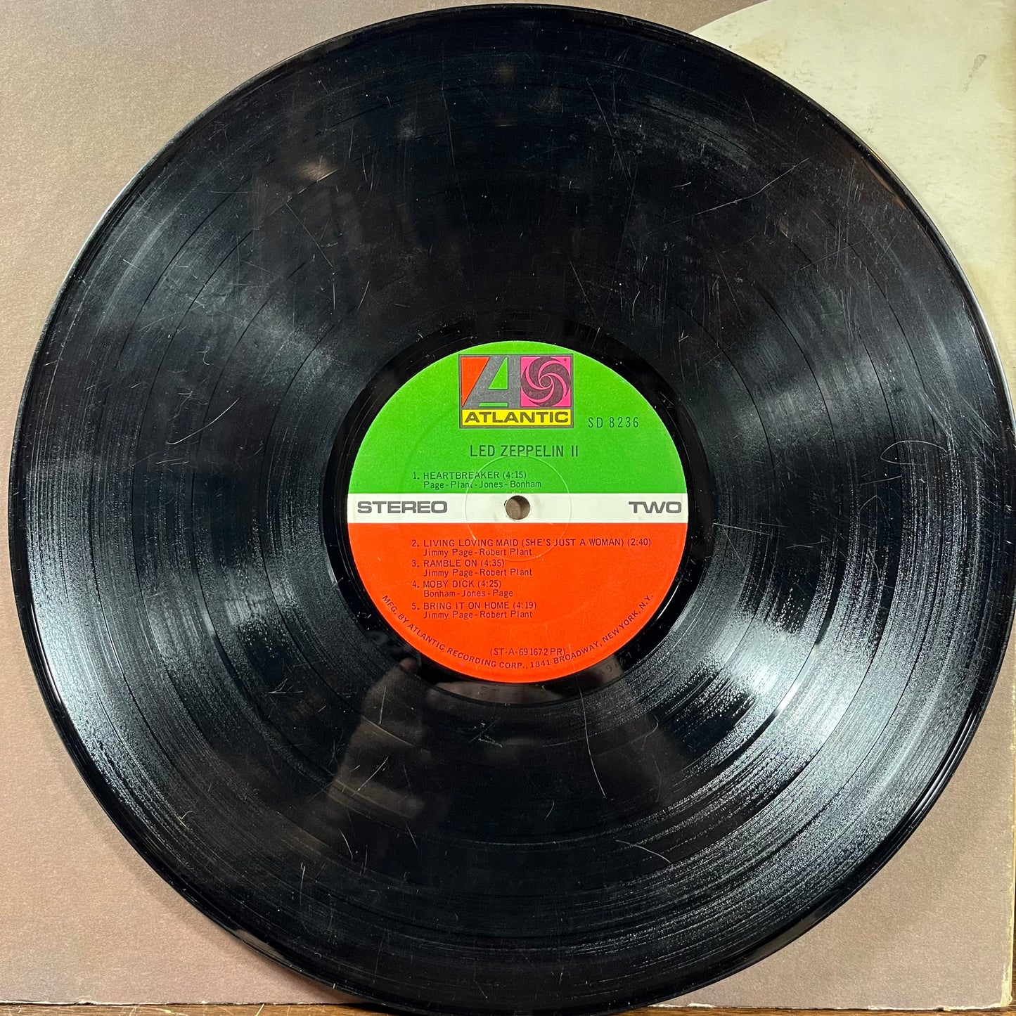 Led Zeppelin - Led Zeppelin II (VINYL - RL PR CUT) | Fair (F) Good Plus (G+)-