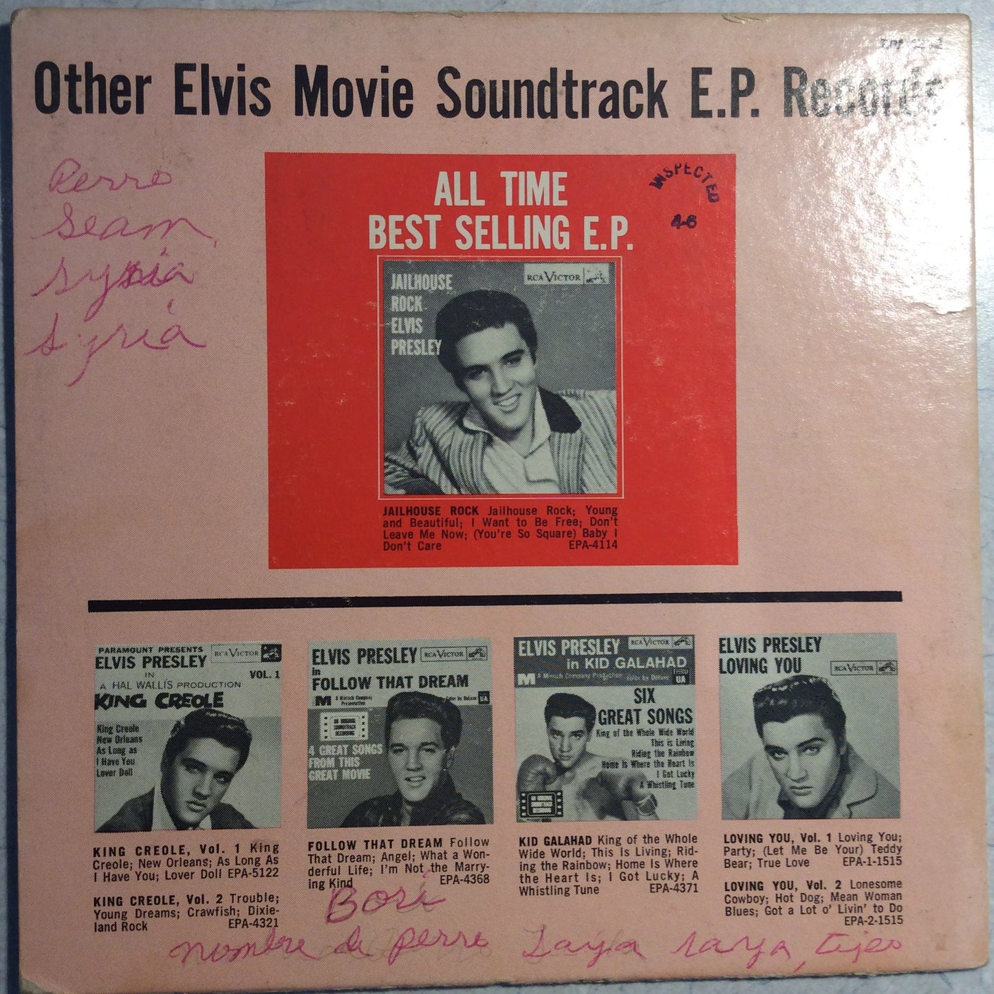 Elvis Presley - Viva Las Vegas (7" VINYL) | Good Plus (G+) Very Good Plus (VG+)-