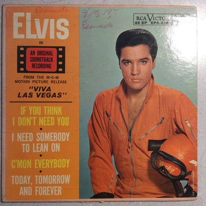Elvis Presley - Viva Las Vegas (7" VINYL) | Good Plus (G+) Very Good Plus (VG+)-