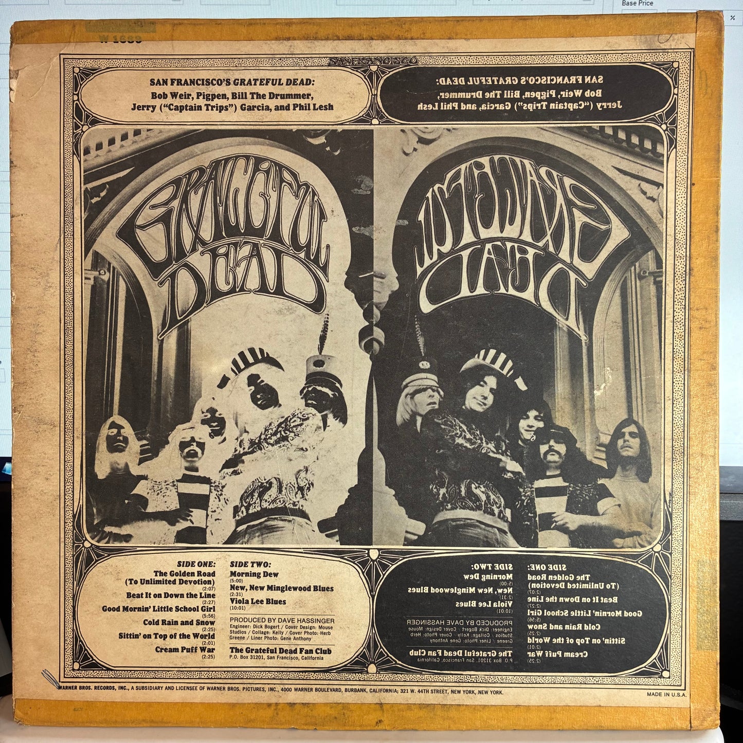 The Grateful Dead - The Grateful Dead (VINYL) | Good Plus (G+) Very Good (VG)-