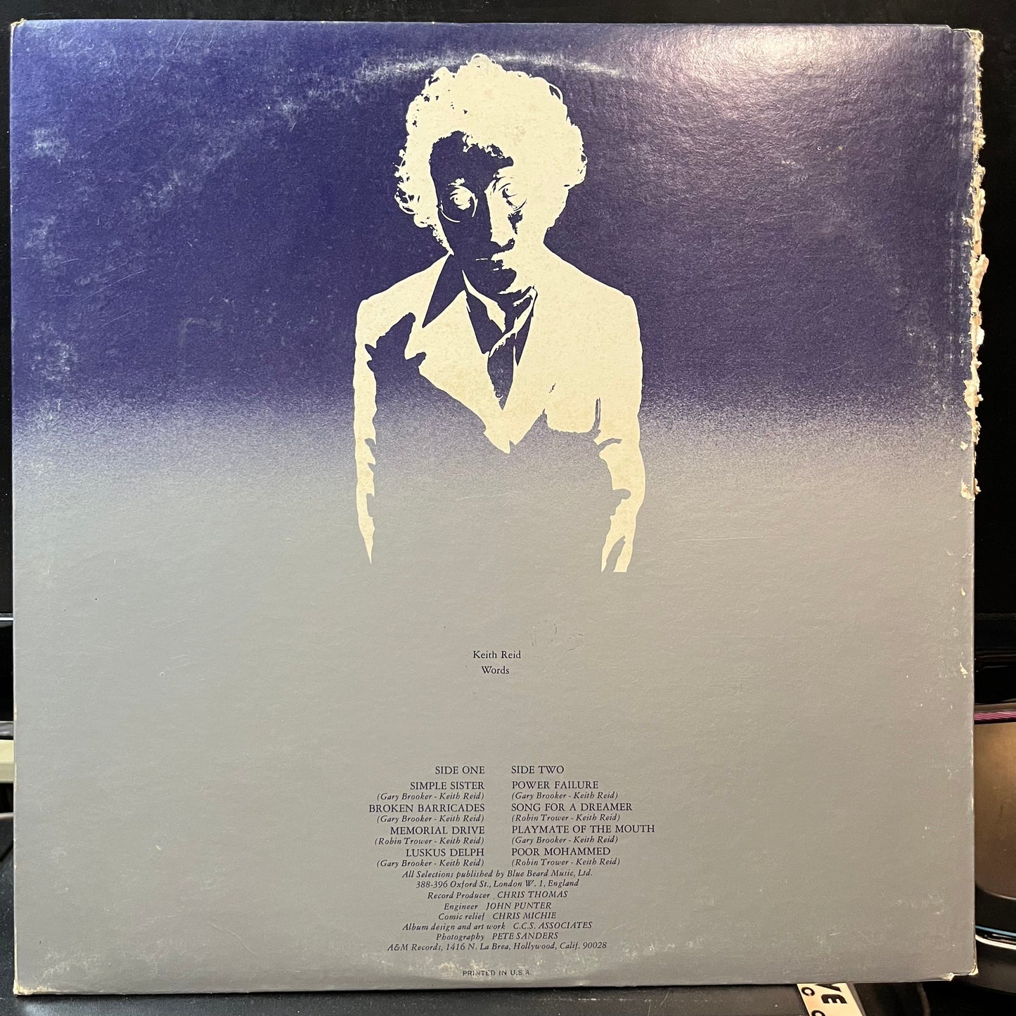 Procol Harum - Broken Barricades (VINYL LP A&M SP 4294 1971) | Near Mint- (NM-) Very Good (VG)--