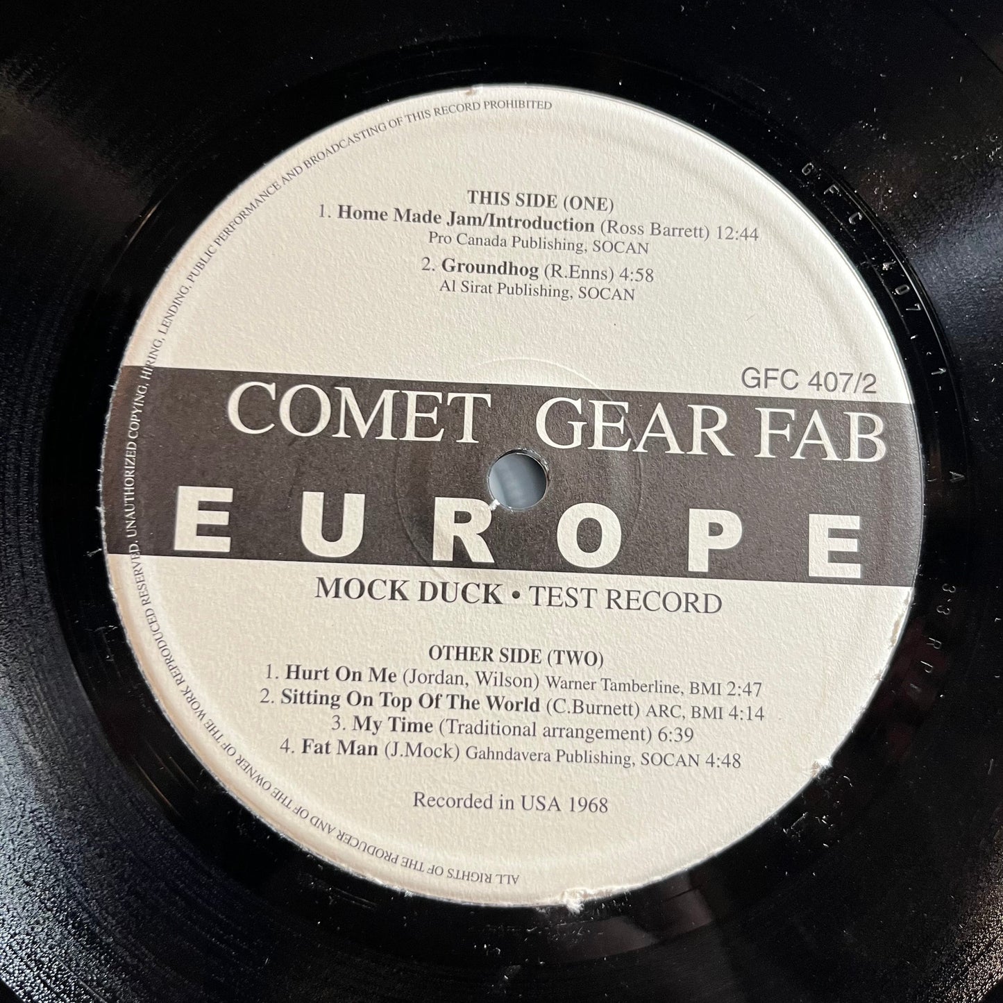 Mock Duck - Test Record (2xVINYL) | Near Mint- (NM-) Excellent (EX)-