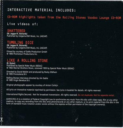 The Rolling Stones - Stripped (CD) | Near Mint (NM) Near Mint (NM)-