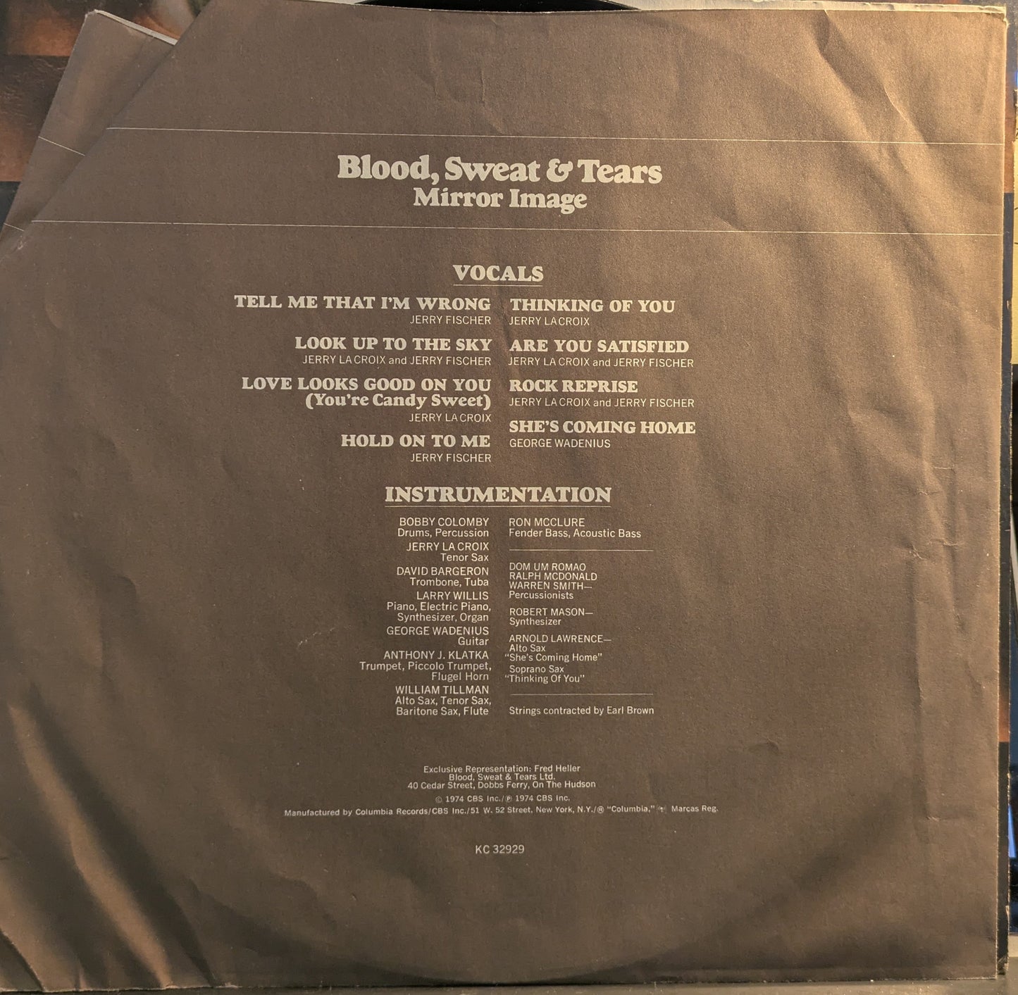 Blood, Sweat And Tears - Mirror Image (VINYL) | Near Mint (NM) Very Good Plus (VG+)-