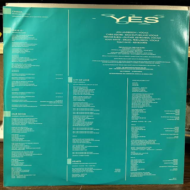 Yes - 90125 (VINYL) | Near Mint- (NM-) Near Mint- (NM-)-