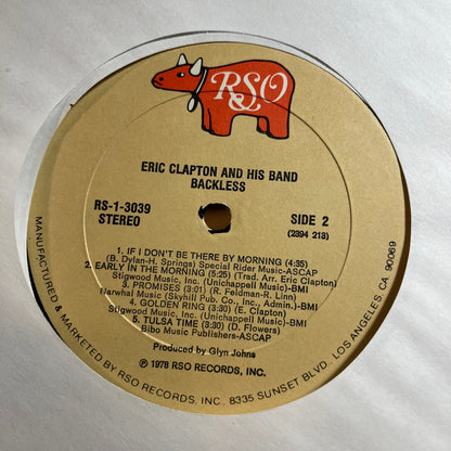 Eric Clapton - Backless (LP) | Near Mint- (NM-) Very Good Plus (VG+)-