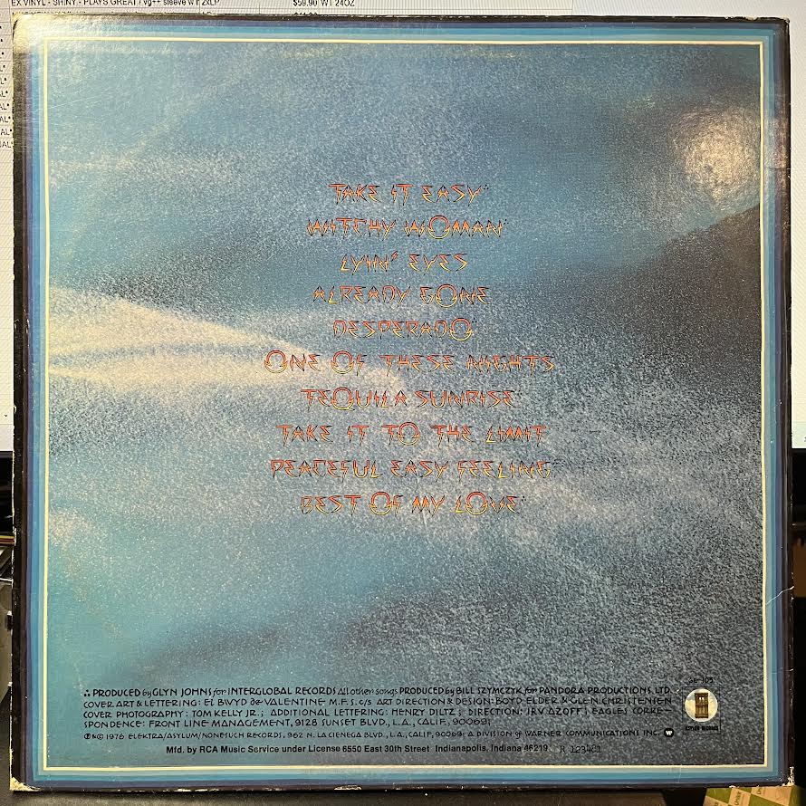 Eagles - Their Greatest Hits 1971-1975 (VINYL) | Near Mint- (NM-) Very Good Plus (VG+)-