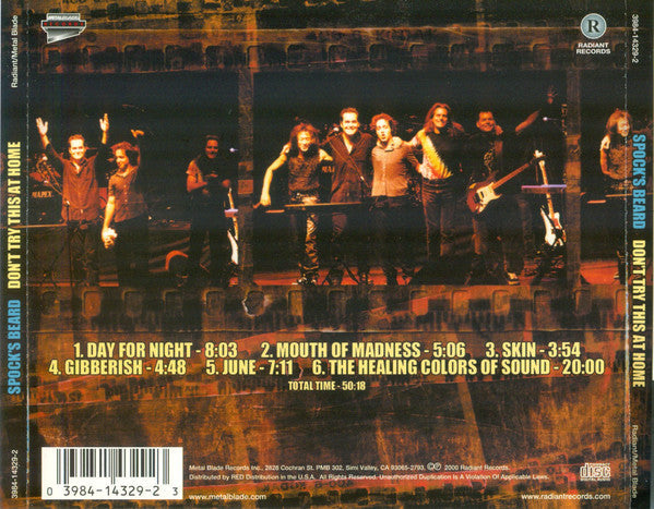 Spock's Beard - Don't Try This At Home (CD) | Near Mint- (NM-) Near Mint- (NM-)-
