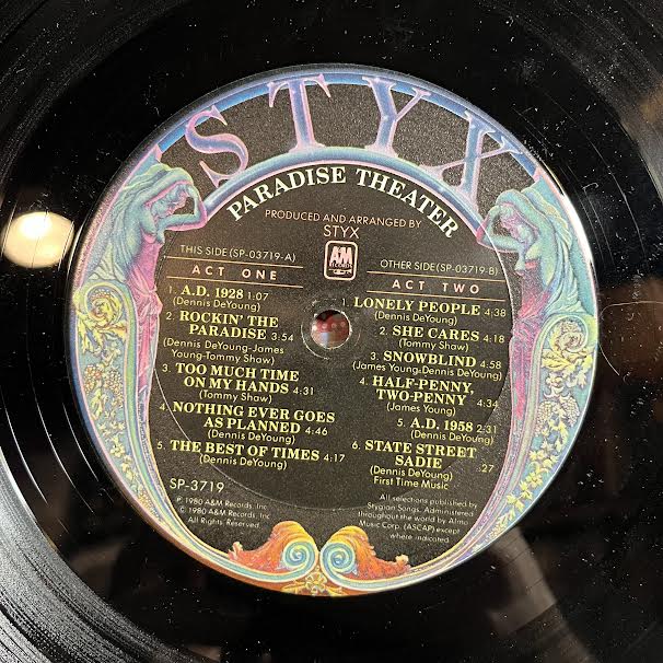 Styx - Paradise Theatre (VINYL) | Near Mint- (NM-) Excellent (EX)-