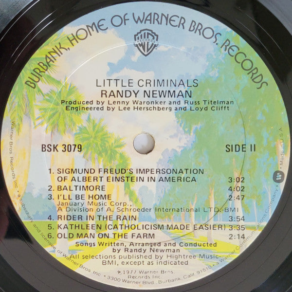 Randy Newman - Little Criminals (VINYL) | Near Mint- (NM-) Excellent (EX)-