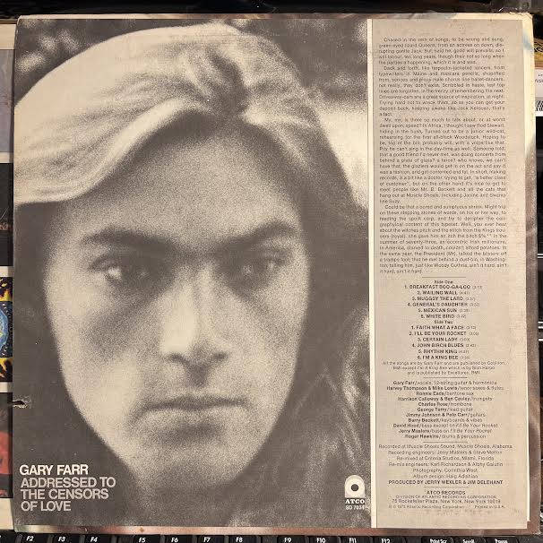 Gary Farr (2) - Addressed To The Censors Of Love (VINYL) | Near Mint (NM) Near Mint (NM)--