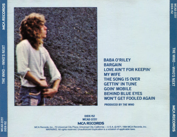 The Who - Who's Next (CD) | Near Mint- (NM-) Near Mint- (NM-)-