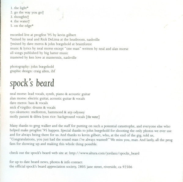 Spock's Beard - The Official Live Bootleg (CD) | Near Mint- (NM-) Near Mint- (NM-)-