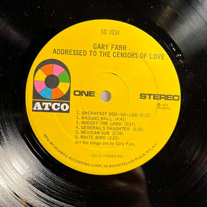 Gary Farr (2) - Addressed To The Censors Of Love (VINYL) | Near Mint (NM) Near Mint (NM)--