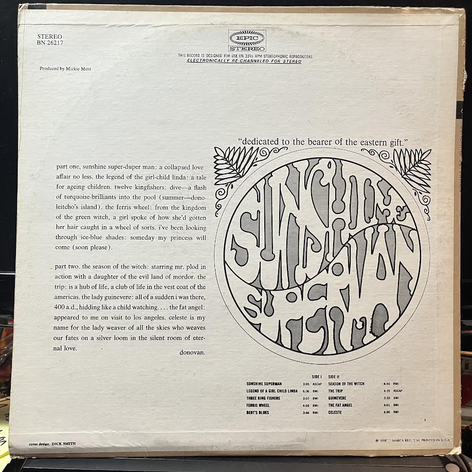 Donovan - Sunshine Superman (VINYL) | Near Mint- (NM-) Excellent (EX)-