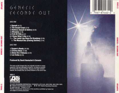 Genesis - Seconds Out (2xCD) | Near Mint- (NM-) Near Mint- (NM-)-