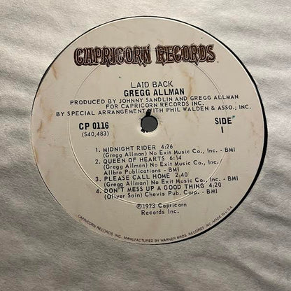 Gregg Allman - Laid Back (VINYL) | Near Mint (NM) Excellent+ (EX+)-