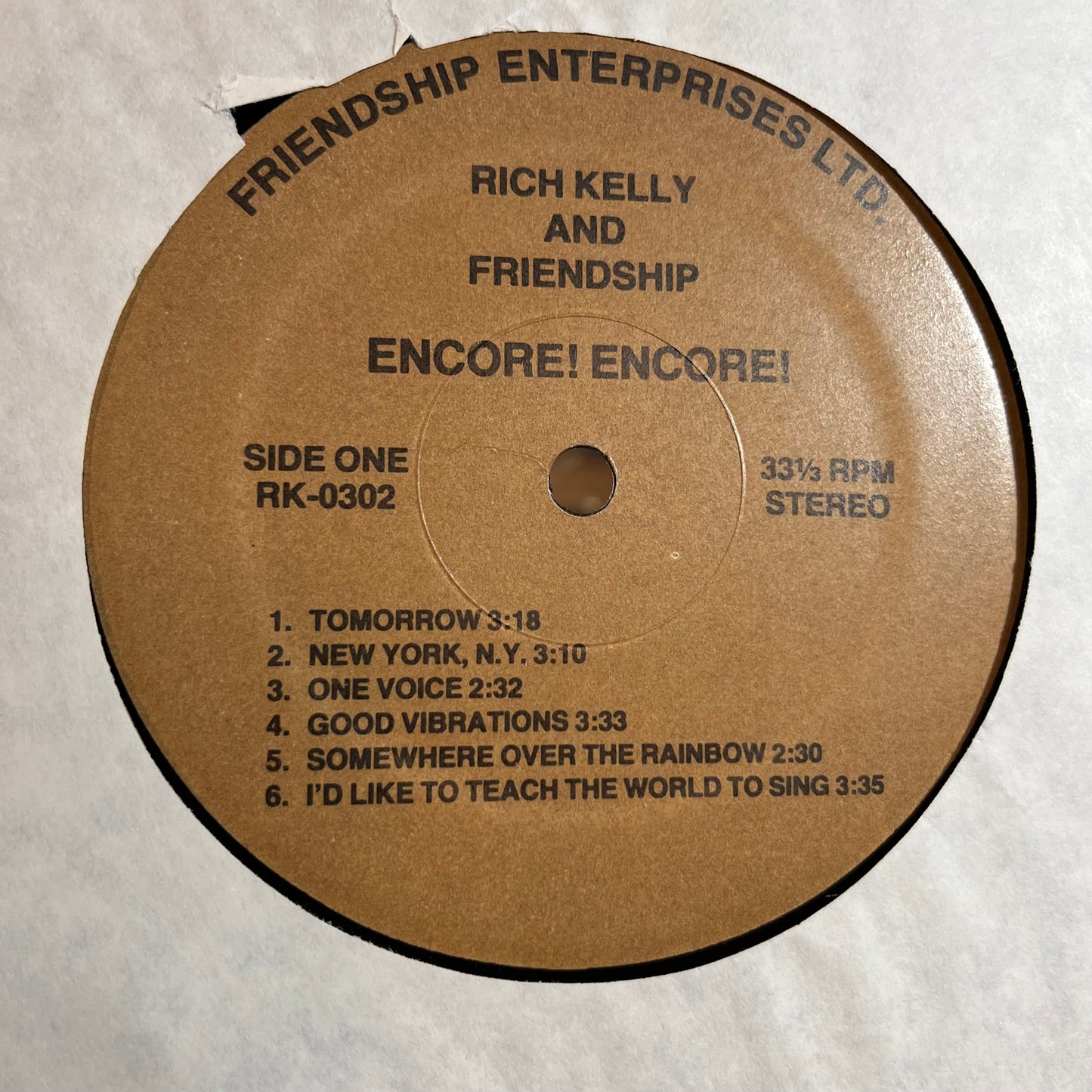 Rich Kelly & Friendship - Encore! Encore! (LP) | Near Mint (NM) Near Mint (NM)-