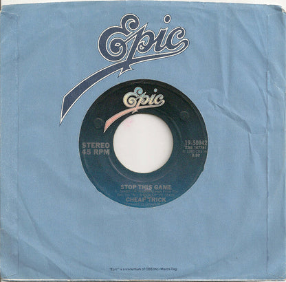 Cheap Trick - Stop This Game (7" VINYL) | Near Mint (NM) Near Mint (NM)-