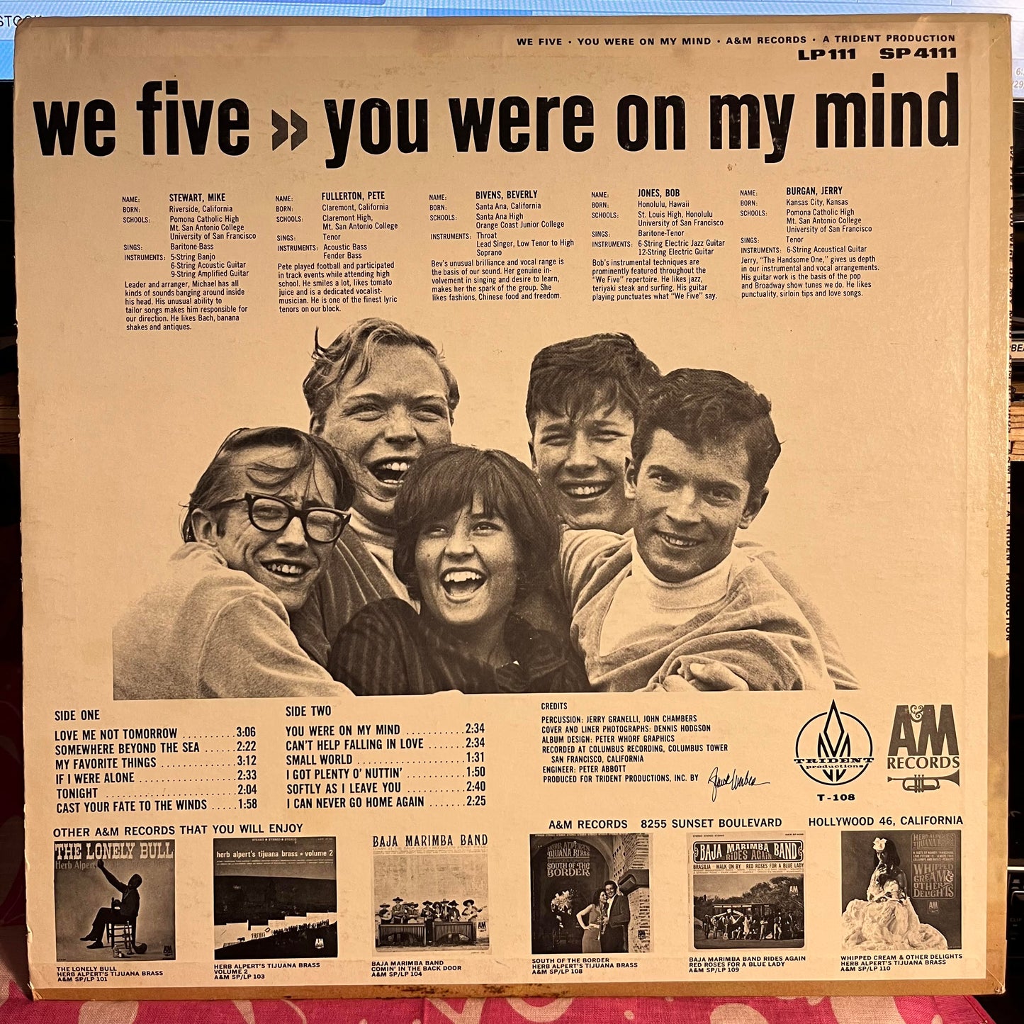 We Five - You Were On My Mind *MONARCH* | Near Mint (NM) Near Mint (NM)-