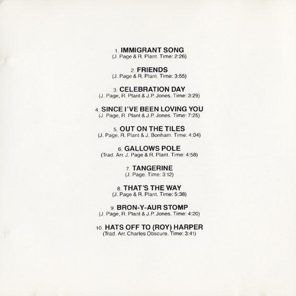 Led Zeppelin - Led Zeppelin III (CD) | Near Mint (NM) Near Mint (NM)--