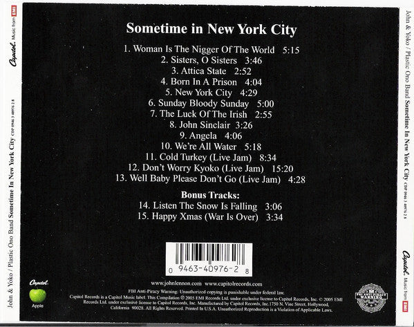 John Lennon & Yoko Ono - Some Time In New York City *CD* | Near Mint (NM) Near Mint (NM)-