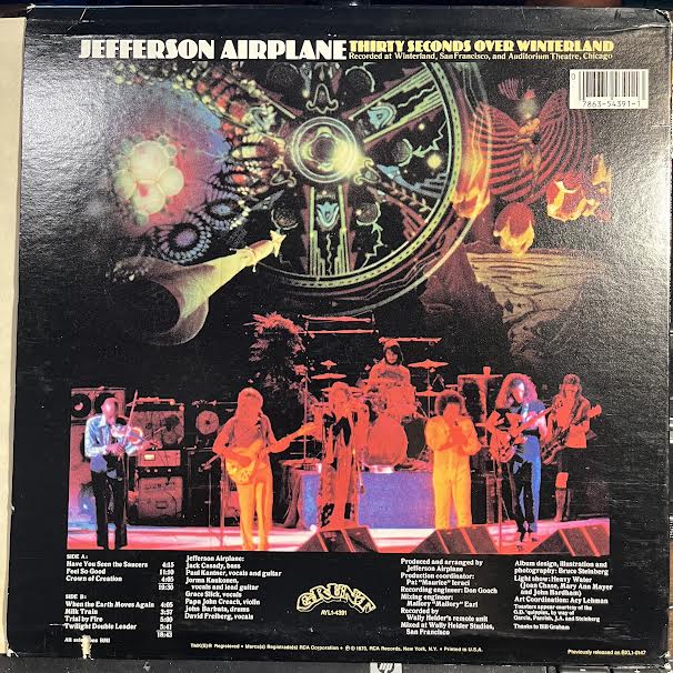 Jefferson Airplane - Thirty Seconds Over Winterland (VINYL) | Near Mint (NM) Excellent+ (EX+)-
