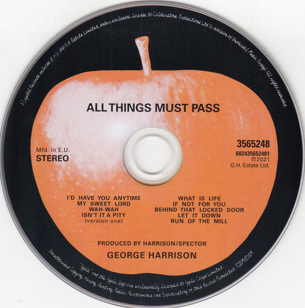 George Harrison - All Things Must Pass (50th Anniversary) (CD BOX SET) | Near Mint (NM) Near Mint (NM)--