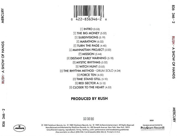 A Show Of Hands (CD) | Near Mint (NM) Near Mint (NM)--